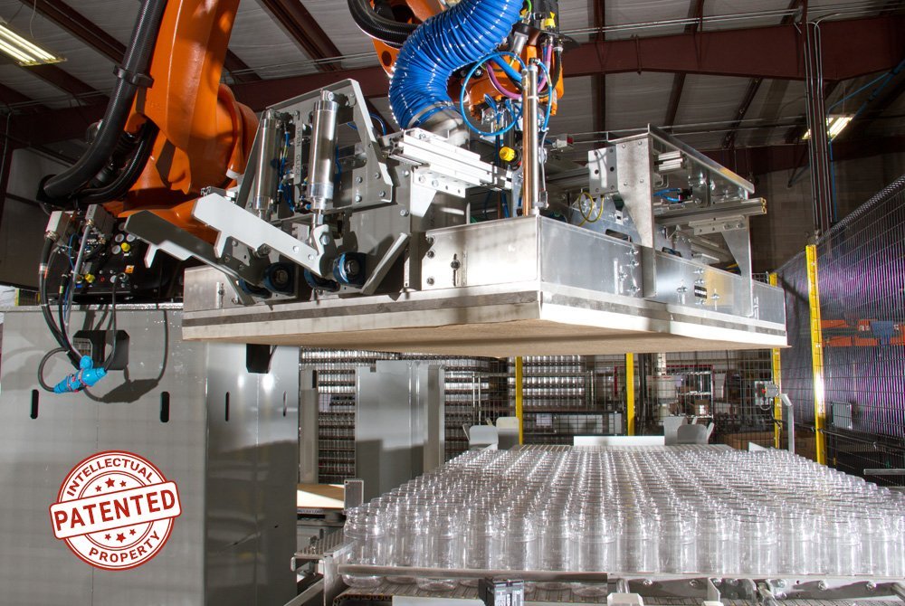VacuumHead-Palletizer-p Dyco's Full Array Vacuum Head Palletizer for plastic containers